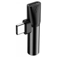 Adapter Audio USB-C M => 3,5mm Ž + USB-C Ž za polnjenje BASEUS - črn (CATL41-01) EOLS-P