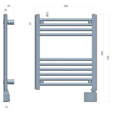 Adler LED kopalniški radiator lestev 400W AD7823