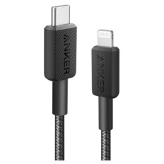 Anker 322 USB-C to Lightning pleten kabel 1,8m črn