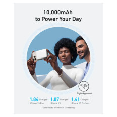 Anker MagGo 10K Slim brezžični powerbank, bel