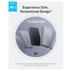 Anker MagGo 10K Slim brezžični powerbank, črn