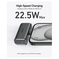 Anker Nano 5K powerbank, črn