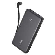 Anker Zolo Powerbank 10000 mAh, 22,5W z vgrajenim USB-C kablom, črn