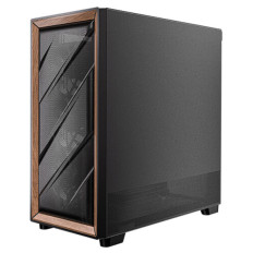 ANTEC Flux midi-ATX okno leseno črno/rjavo gaming ohišje