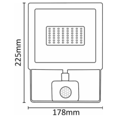 Asalite LED bel reflektor Slim 50W 4500K (4500 lumnov) + senzor