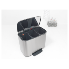 Brabantia koš na pedal 3x11L srebrn 121128