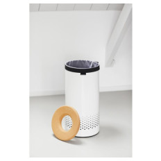 Brabantia koš za perilo 35L okrogel, bel