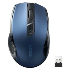 Brezžična miška UGREEN Bluetooth 5.0 in 2,4 Ghz z USB sprejemnikom - modra