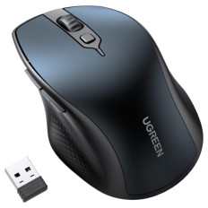 Brezžična miška UGREEN Bluetooth 5.0 in 2,4 Ghz z USB sprejemnikom s 5 gumbi za MacBook, PC, namizni