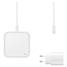 Brezžična polnilna postaja Samsung 15W priložen adapter in kabel bel (EP-P2400TWEGEU)