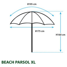 BRUNNER BEACH PARSOL senčnik za na plažo 0113009N.C08