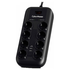 CYBERPOWER SurgeProtector P0820SUF0-DE 8x vtičnica 1,8m prenapetostna zaščita razdelilec
