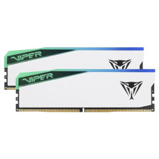 DDR5 64GB 6200MHz CL40 KIT (2x32GB) Patriot RGB Viper Elite 5 1,35V PC bela (PVER564G62C42KW)