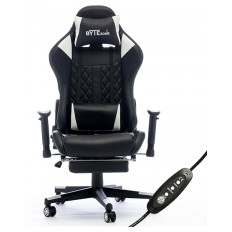 Gaming stol Bytezone CARBON, masažna blazina / Bluetooth zvočniki (črn)