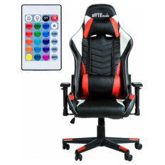 Gaming stol BYTEZONE WINNER z LED osvetlitvijo in daljinskim upravljalcem, Rdeč