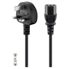 GOOBAY 250V(AC) IEC UK 1,5m črn napajalni kabel