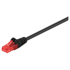 GOOBAY U/UTP CAT6 0,5m črn/rdeč mrežni priključni patch kabel