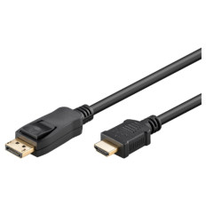 GOOBAY DisplayPort (M) na HDMI (M) 4K 60Hz 2m pozlačen črn kabel