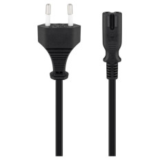 GOOBAY Euro C7 - 2-pin 1,5m črn napajalni kabel
