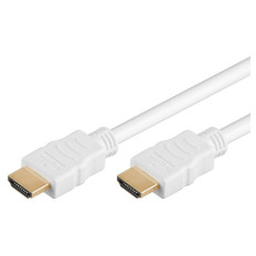 GOOBAY High Speed HDMI (M/M) 2.0 4K 60Hz 0,5m z Ethernet pozlačen bel kabel