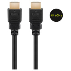 GOOBAY High Speed HDMI (M/M) 2.0 4K 60Hz 15m z Ethernet pozlačen črn kabel