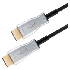 GOOBAY Optical Hybrid Ultra High Speed HDMI (M/M) 2.1 8K 60Hz 20m z Ethernet AOC pozlačen črn kabel