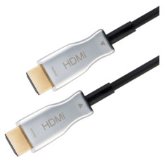 GOOBAY Optical Hybrid High Speed HDMI (M/M) 2.0 4K 60Hz 50m z Ethernet AOC pozlačen črn kabel