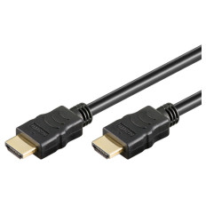 GOOBAY Soft High-Speed HDMI (M/M) 2.0 4K 60Hz 3m z Ethernet pozlačen črn kabel