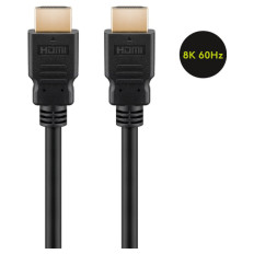 GOOBAY Ultra High Speed HDMI (M/M) 2.1 8K 60Hz 2m z Ethernet pozlačen črn kabel