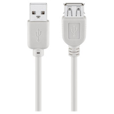 GOOBAY USB 2.0 (M) na USB 2.0 (Ž) Hi-Speed 1,8m sivi podajševalni kabel