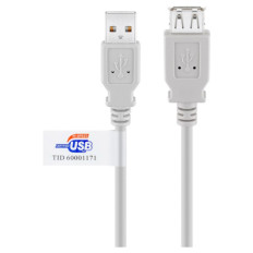 GOOBAY USB-A 2.0 (M) na USB 2.0 (Ž) Hi-Speed 3m beli podaljševalni kabel