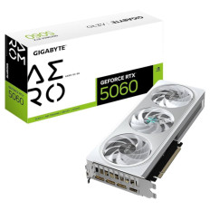 Grafična kartica nVidia RTX5060 GigaByte AERO OC bela - 8GB GDDR7 (GV-N5060AERO-OC-8GD)