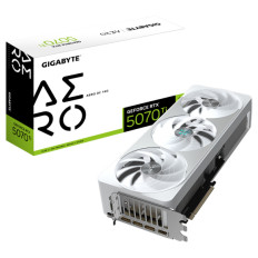 Grafična kartica nVidia RTX5070Ti GigaByte AERO OC bela - 16GB GDDR7 (GV-N507TAERO OC-16GD)