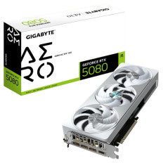 Grafična kartica nVidia RTX5080 GigaByte AERO OC SFF bela - 16GB GDDR7 (GV-N5080AERO OC-16GD)