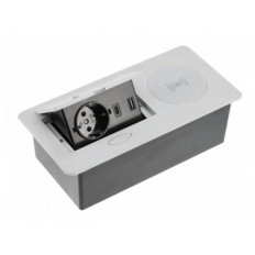 GTV Vgradna vtičnica AVARO PLUS, srebrna