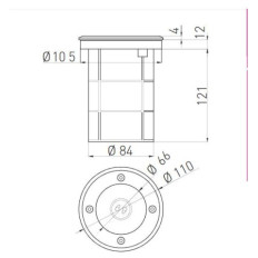 GTV zunanja talna svetilka ALFA-O 1x GU10 230V IP67