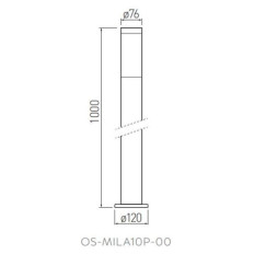 GTV zunanja talna svetilka MILAN 1xE27 230V IP54 100cm