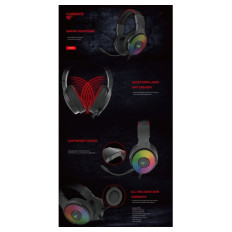 HAVIT Gamenote RGB LED slušalke z mikrofonom HV-H2028U