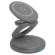 Icybox 3v1 brezžični magnetni polnilnik za telefone in ure