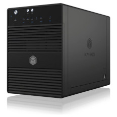 IcyBox IB-3740-C31 USB-C 3.1 zunanje ohišje za 4 3,5" in 2,5" HDD ali SSD diske