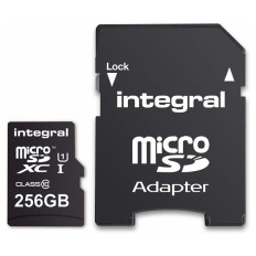 INTEGRAL 256GB SMARTPHONE & TABLET MICRO SDXC class10 UHS-I U1 90MB/s SPOMINSKA KARTICA+ SD ADAPTER
