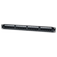 INTELLINET 1U 24-port UTP Cat5e črn patch panel