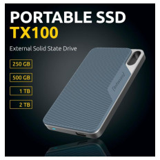 Intenso 1TB SSD TX100 500MB/s USB 3.2 Gen1x1 zunanji disk - modra