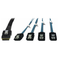 INTER-TECH 4x SATA-1x mini SAS SFF-8087 Cross-over kabel 1m