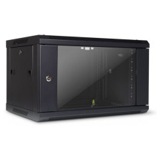 INTER-TECH SMA-6406 19" 6U 600x450 črna zidna komunikacijska omara