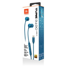 JBL USB-C žične slušalke Tune 310C, modre