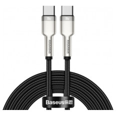 Kabel BASEUS Cafule Metal Type-C Quick charge 2m, 100W (20V 5A), 2m (črno-siv)