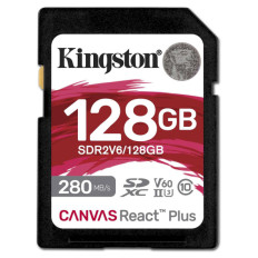 KINGSTON Canvas React Plus SD 128GB Class10 UHS-II (SDR2V6/128GB) spominska kartica