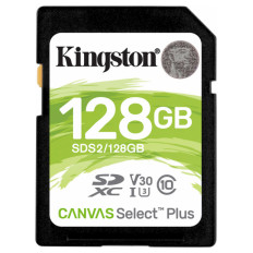 KINGSTON Canvas Select Plus SD 128GB Class10 UHS-I FullHD 1080p 4K (SDS2/128GB) spominska kartica