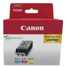KOMPLET CANON BARVNI CLI-521 CYAN, MAGENTA, RUMENA